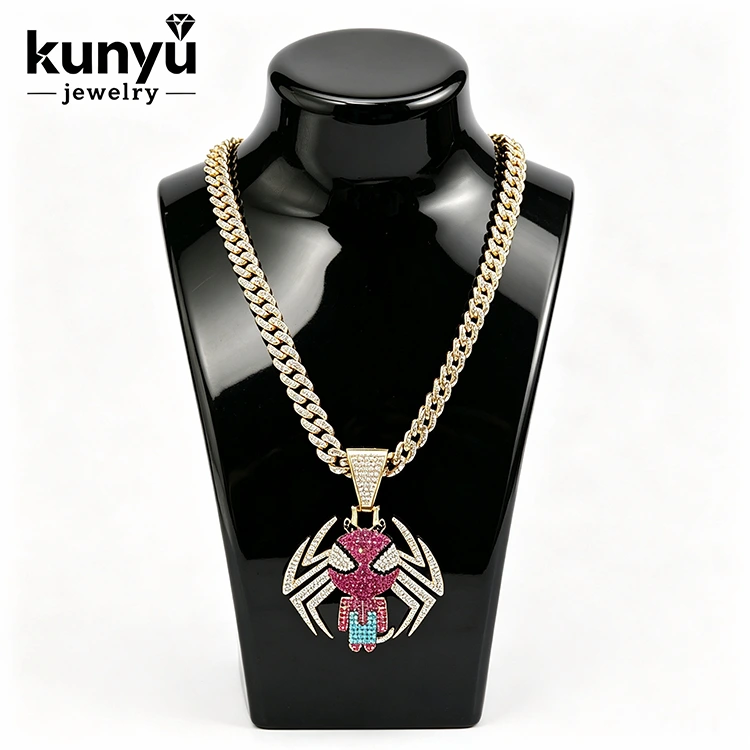 Colar de hip hop com pingente Bling Colar de hip hop com pingente Bling