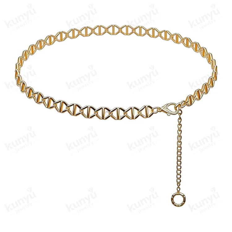 Corrente de cinto de metal dourado Corrente de cinto de metal dourado