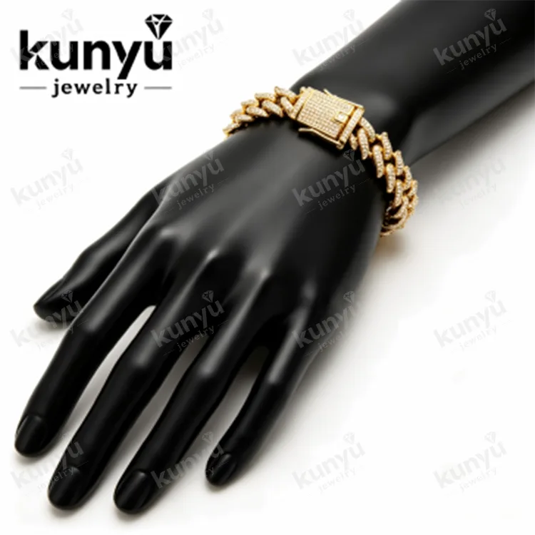 Pulseira cubana banhada a ouro