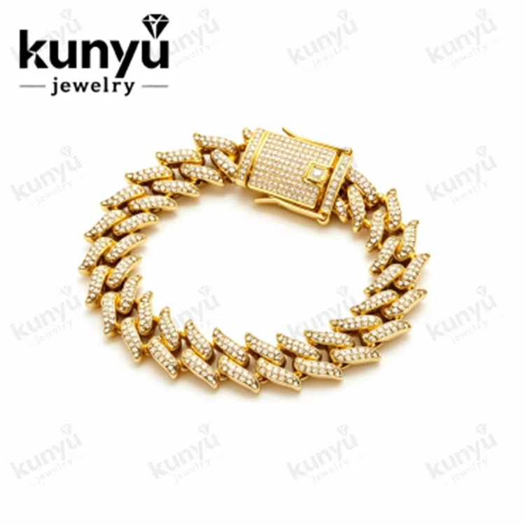 Pulseira cubana banhada a ouro Pulseira cubana banhada a ouro