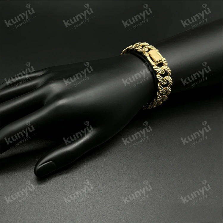 Pulseira Hip Hop Banhada a Ouro