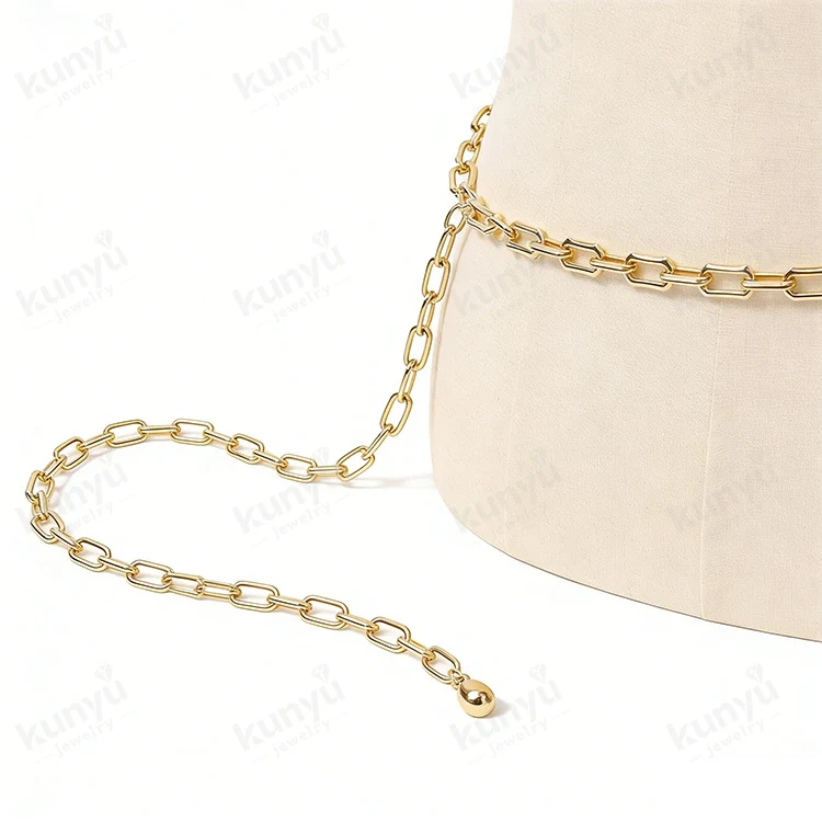 Cinto de corrente dourado