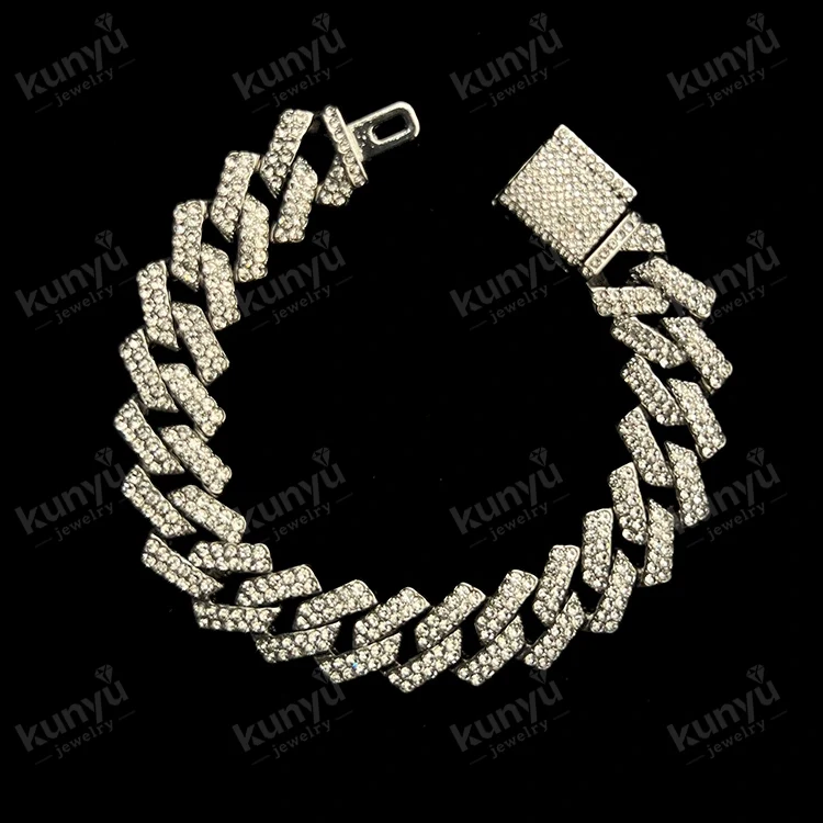 Pulseira de elo de corrente hip hop Pulseira de elo de corrente hip hop