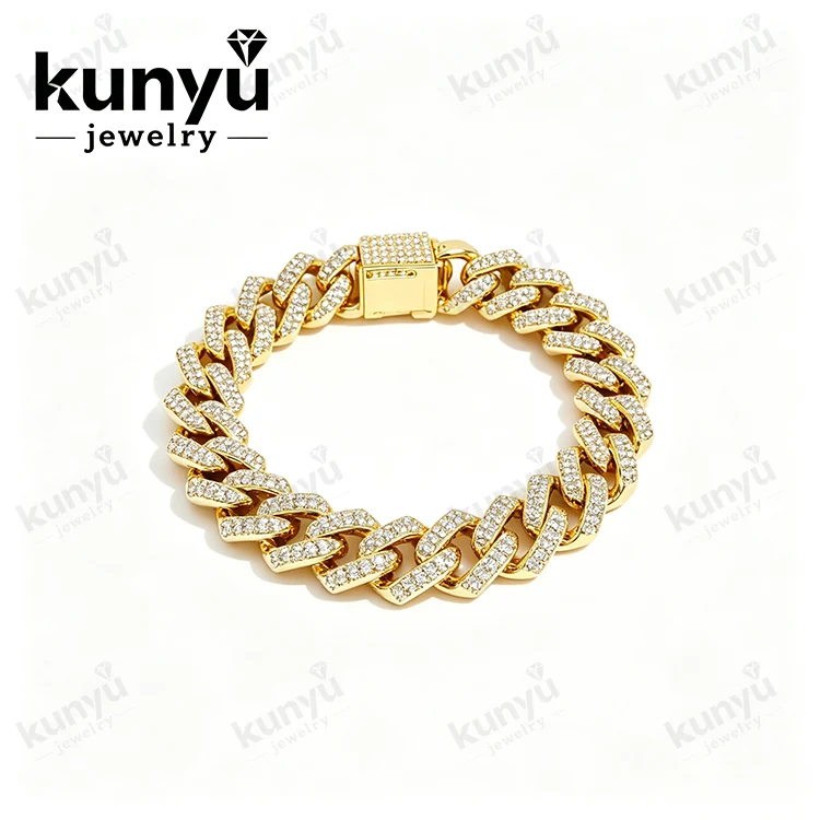 Pulseira de elo de corrente hip hop