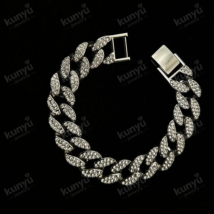 Pulseira de elo de corrente hip hop
