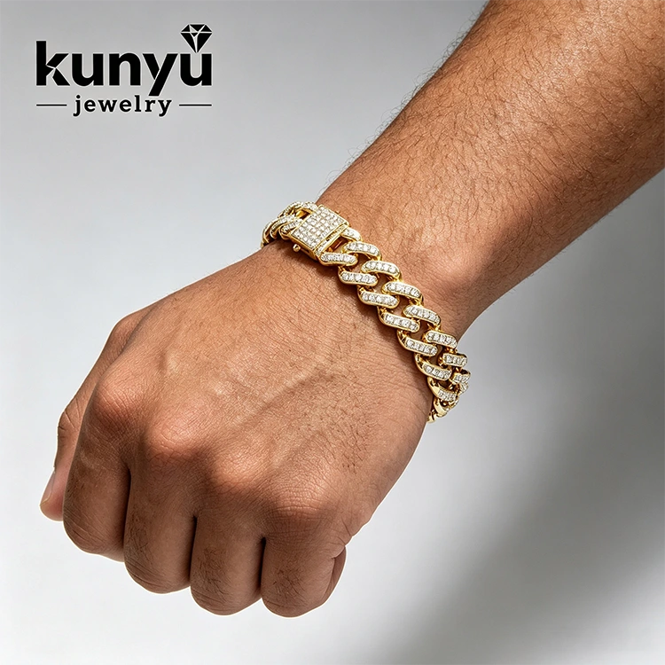 Pulseira masculina de hip hop
