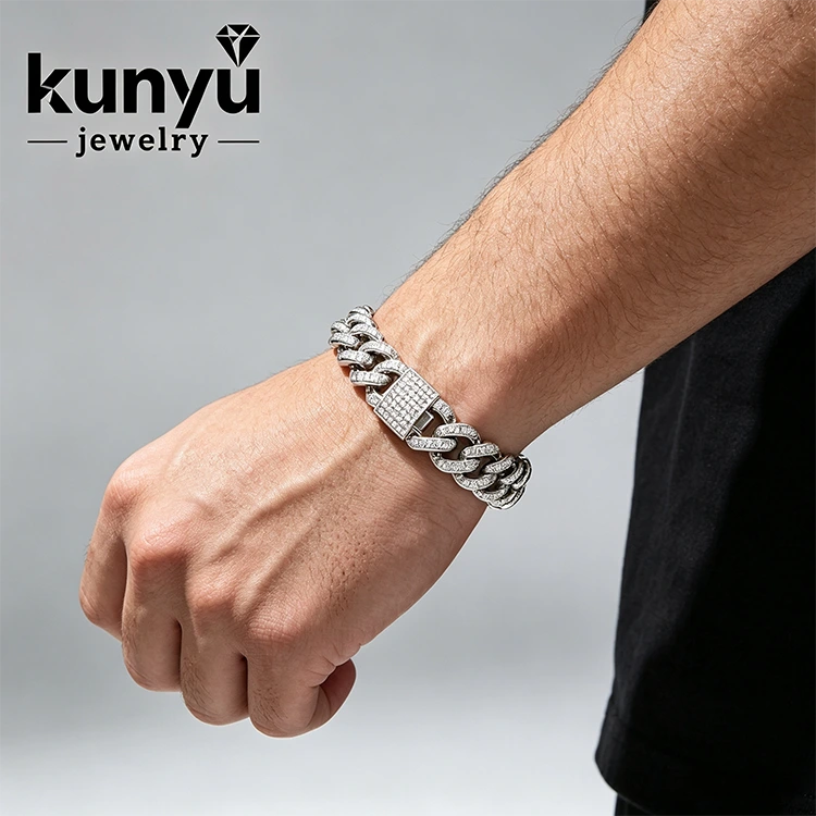 Pulseira masculina de hip hop