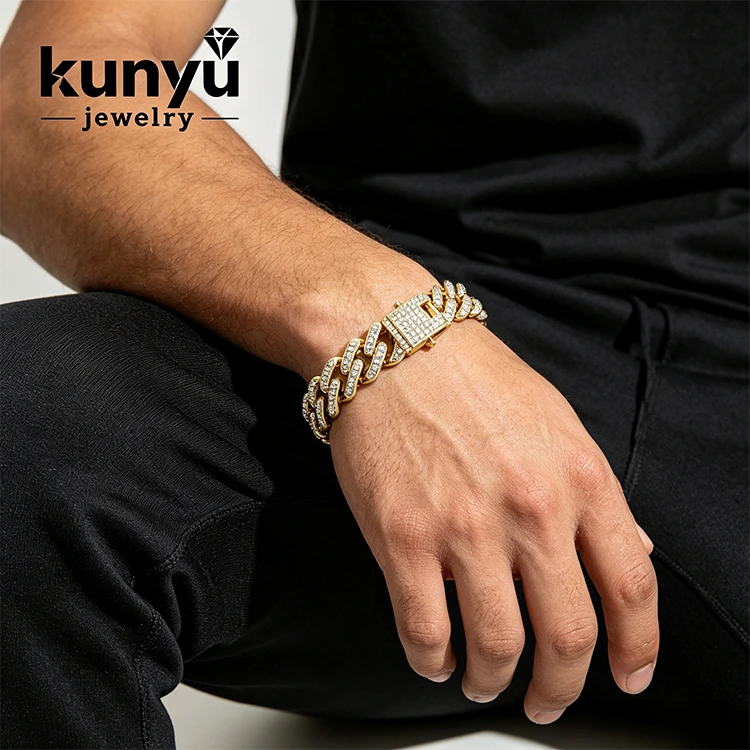Pulseira masculina de hip hop